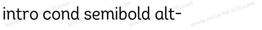 intro cond semibold alt字体转换
